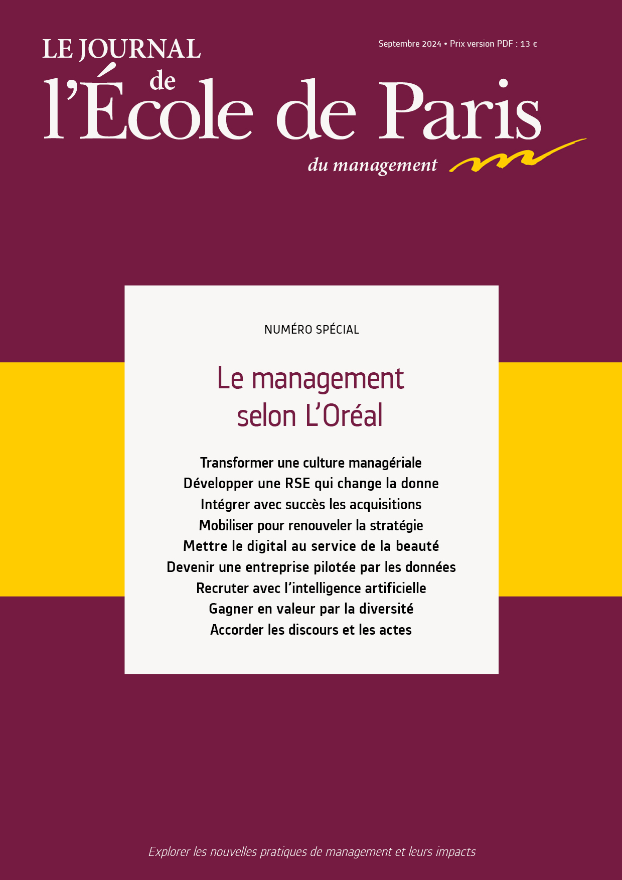 Couverture Le Journal de L'École de Paris du management N°NS1